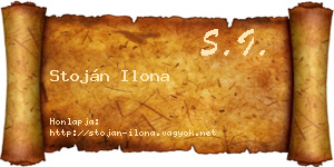 Stoján Ilona névjegykártya